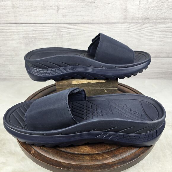 Vionic Rejuvenate Unisex Recovery Slide Sandals Navy Mens 10.5 Womens 12
